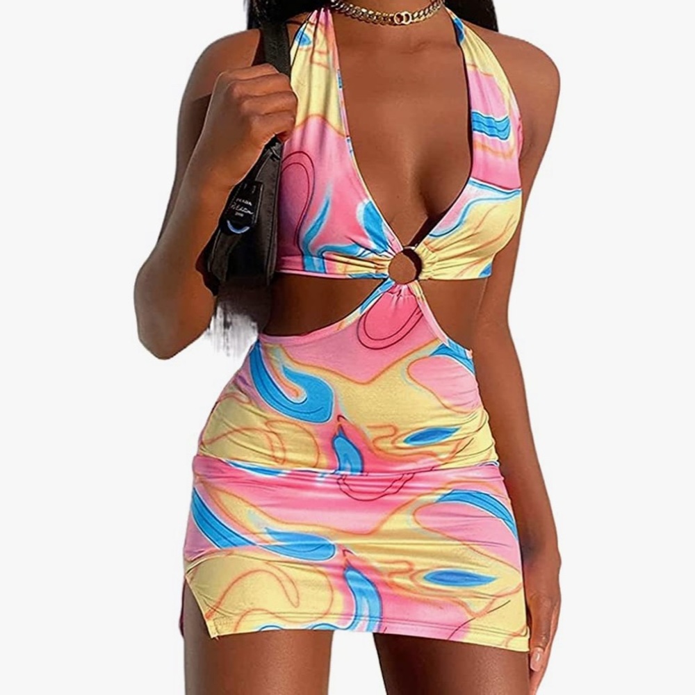 Tie dye disco dress